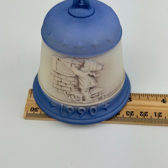 M.J. Hummel Christmas Bell "Letter To Santa Claus" 1990 Second Edition Porcelain - Picture 9 of 14